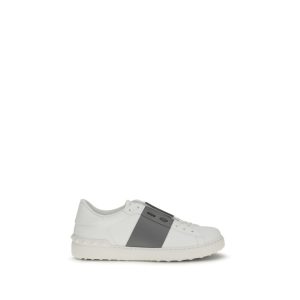 White Calf Leather Bos Taurus Low Top Sneakers