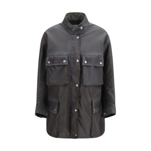 Gray Recycled Polyamide Shell Jacket