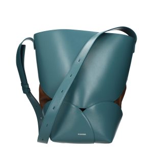 Blue Leather Crossbody Bag