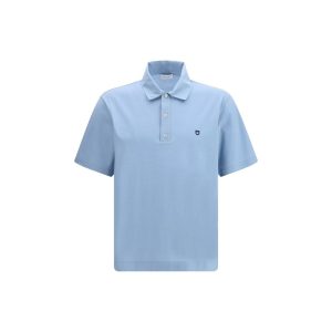 Blue Cotton Polo Shirt
