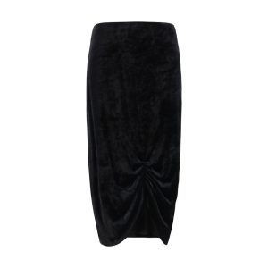 Black Viscose Long Skirt
