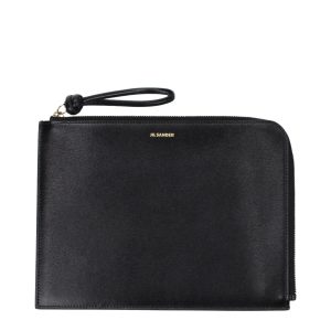 Black Leather Clutch Bag