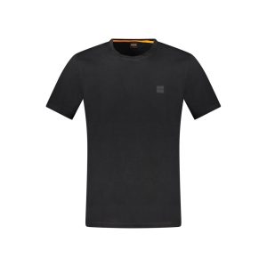 Black Cotton Men T-Shirt