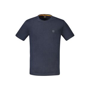Blue Cotton Men T-Shirt