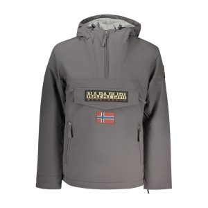 Grigio Poliammide Men's Jacket