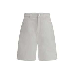 White Cotton Bermuda Shorts