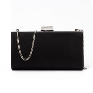 Black Satin Crossbody Bag