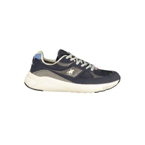 Blu Polyester Men Sneaker