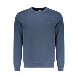 Blue Polyester Men Sweatshirt