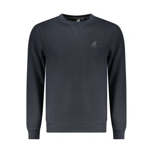 Blue Polyester Men Sweatshirt