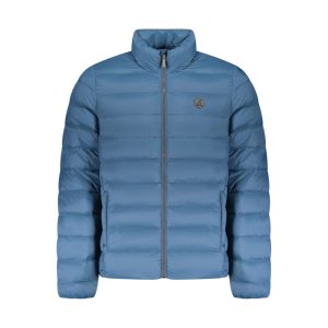 Blu Polyester Men's Jacket