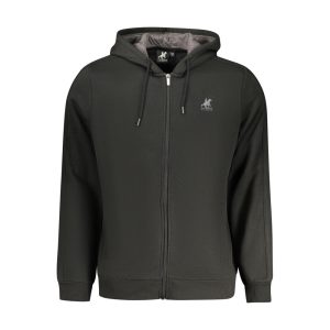 Black Cotton Men Hoodie