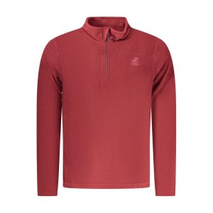 Red Polyester Men Sweatshirt