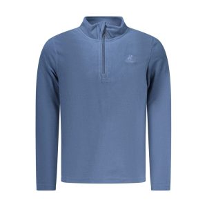 Blue Polyester Men Sweatshirt