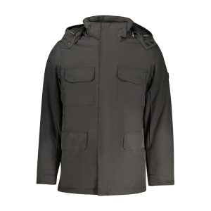 Black Polyester Mens Jacket
