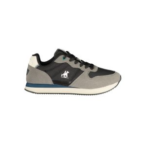 Black Polyurethane Men Sneaker