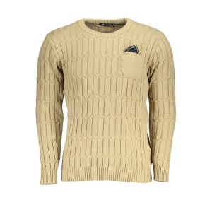 Beige Acrylic Men Sweater