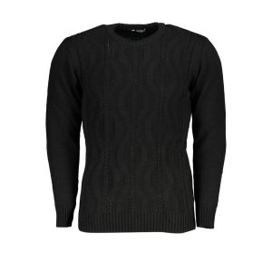 Black Acrylic Men Sweater