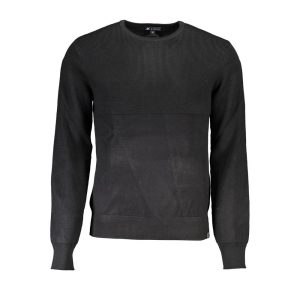 Black Viscosa Mens Sweater