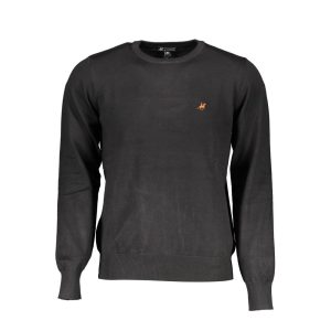 Black Viscosa Men Sweater