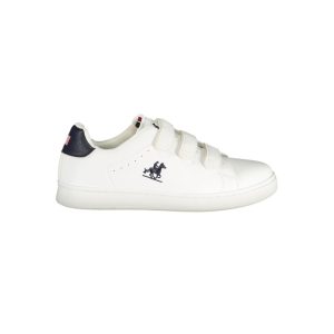 White Polyurethane Men Sneaker