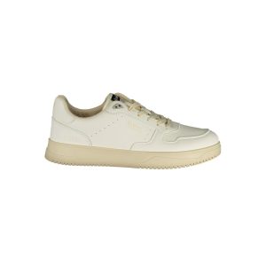 White Polyurethane Men Sneaker