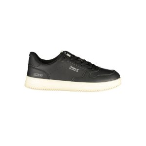 Black Polyurethane Men Sneaker