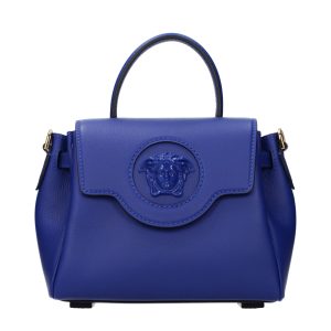 Blue Leather Handbag