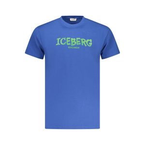 Blue Cotton Men's T-Shirt