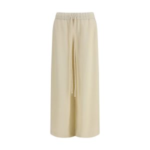 Beige Alpaca Vicugna Pacos Casual Pants
