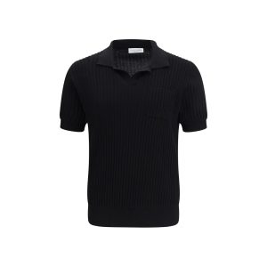 Black Cotton Polo Shirt