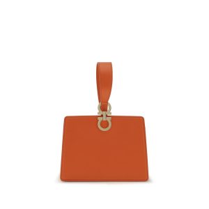 Orange Calf Leather Bos Taurus Clutch Bag