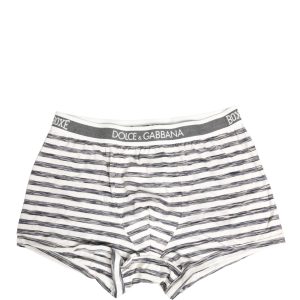 Gray White Stripes Men Regular Boxer Underwear