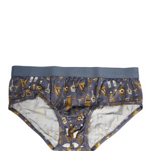 Gray Jazz Cocktail Men Brando Brief Underwear