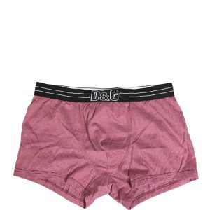 Pink D&G Logo Cotton Regular Boxer Underwear