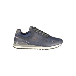 Blue Polyurethane Men's Sneaker