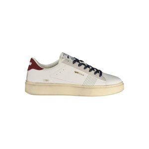 White Polyurethane Men Sneaker