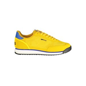Yellow Polyester Men Sneaker
