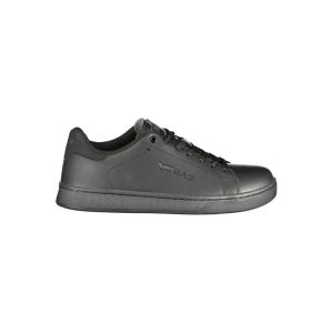 Black Polyurethane Men Sneaker