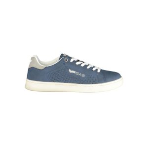 Blue Polyurethane Men Sneaker