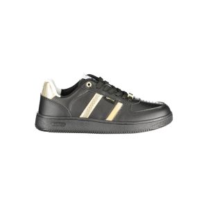 Black Polyurethane Women Sneaker