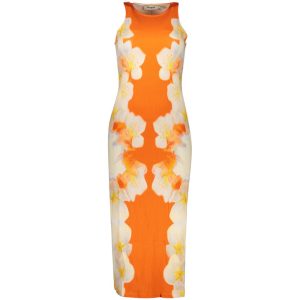 Arancione Viscosa Women Dress