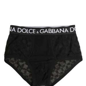 Black Nylon DG Logo Men Brando Brief Underwear
