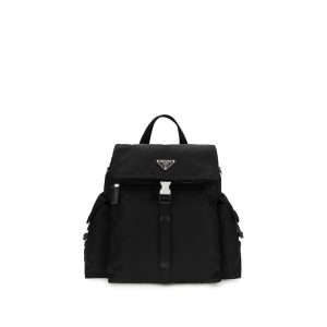 Black Recycled Polyamide Backpack