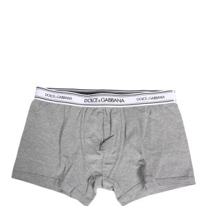 Gray Logo Waistband Cotton Men Boxer Underwear