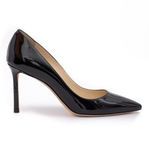 Black Patent Leather Romy 85 Pumps