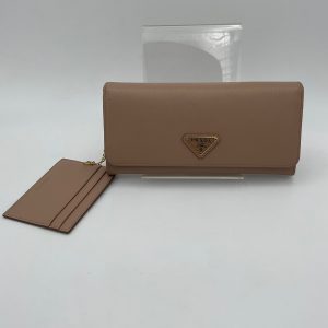 PRADA Powder Saffiano with Card Holder Wallet
