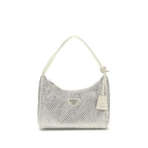 White Viscose Shoulder Bag