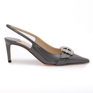 Storm Grey Patent Leather Chery SB 65 Pumps