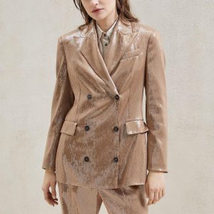 Beige Acetate Blazer